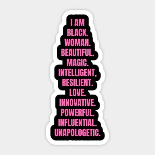 I Am A Powerful Black Woman | African American | Black Queen Sticker
